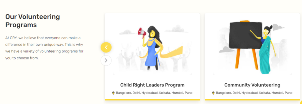 CRY volunteering opportunities